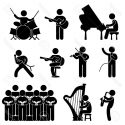 Best 15  Musician Pianist Guitarist Choir Drummer Singer Concert Stock Vector Pictures