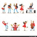 Best 15  Stock Illustration Artists Playing Music Instruments And Library