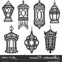 Best 15 Stock Vector Ramadan Kareem Lantern Black  Image