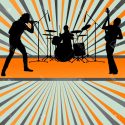 Best Free  Rock Concert Band Burst Background Vector For Poster Stock Photos