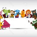 Best HD  Animal Play Music Card Stock Vector Cartoon Cdr