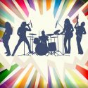 Top 10  Stock Illustration Rock Concert Band Silhouettes Burst Library