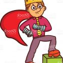 Top Arrogant Businessman King With Iron Hands Cartoon Illustration Vector  Drawing