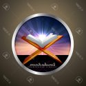 Top  Book Of Quran Vector Label Stock Islamic Ramadan Image